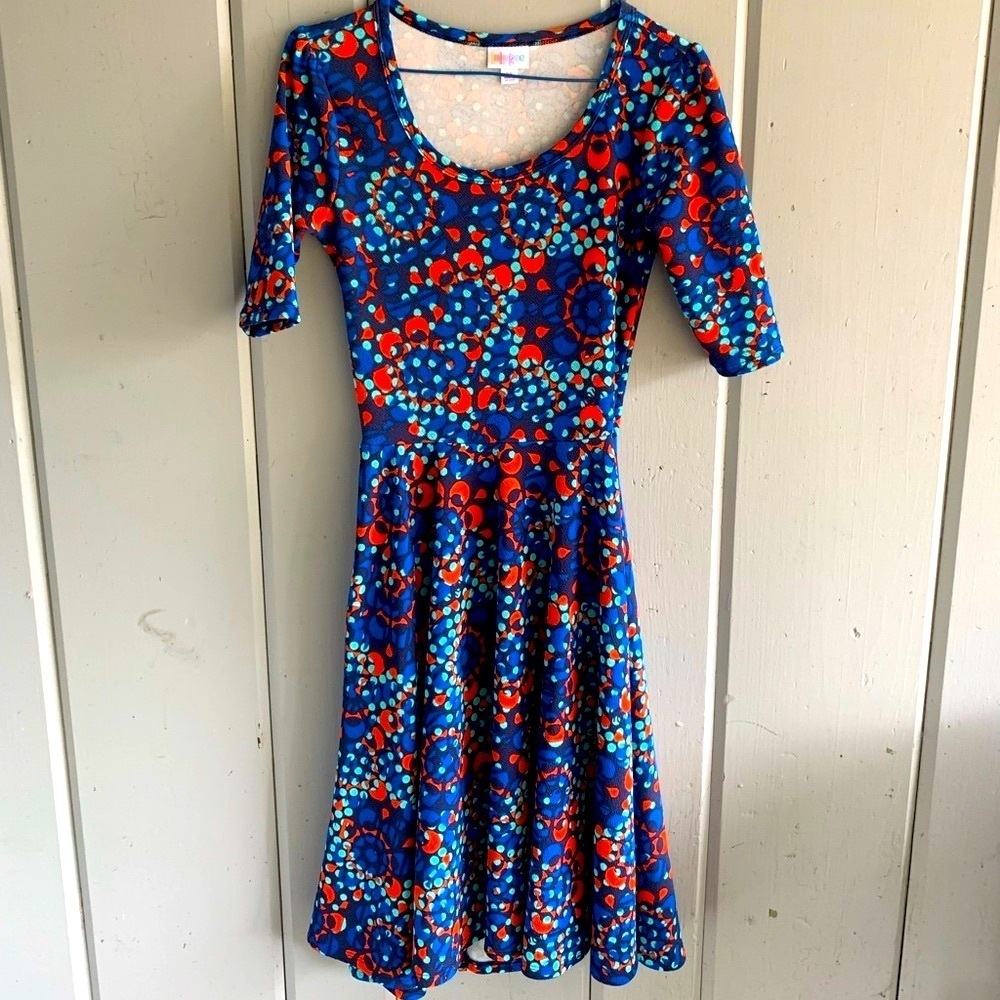 LuLaRoe Blue Casual MIDI Dress